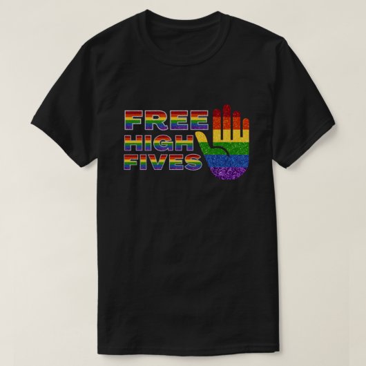 LGBT-Glitzer-Flag-frei T-Shirt (Design vorne)