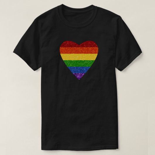 LGBT-Glitzer für den Herzerstolz T-Shirt (Design vorne)