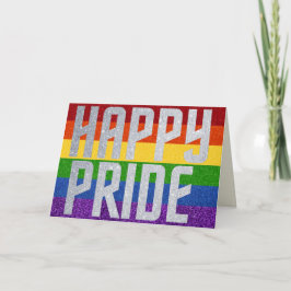 LGBT-Glitzer-Happy-Pride-Karte Karte