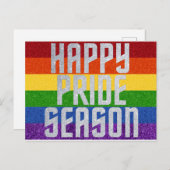 LGBT Glitzer Happy Prix Saisonkarte Postkarte (Vorne/Hinten)