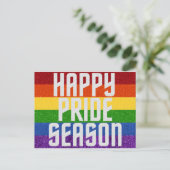 LGBT Glitzer Happy Prix Saisonkarte Postkarte (Stehend Vorderseite)