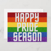 LGBT Glitzer Happy Prix Saisonkarte Postkarte (Vorne/Hinten)