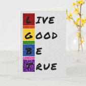 LGBT Glitzer Live Good Be True Card Karte (Gelbe Blume)