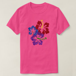 LGBT Glitzer Prix Colors Hibiskus T-Shirt