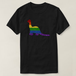 LGBT Glitzer Rainbow Dinosaurier T-Shirt