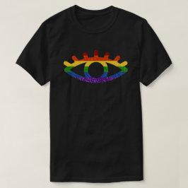 LGBT Glitzer Rainbow Eye T-Shirt