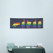 LGBT-Glitzer-Regenbogen-ASL-Preis Banner (Messeveranstaltung)