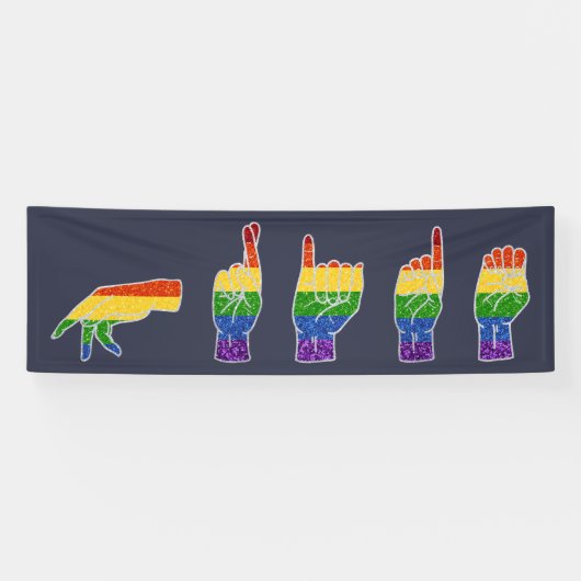 LGBT-Glitzer-Regenbogen-ASL-Preis Banner (Horizontal)
