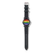 LGBT-Glitzer-Regenbogenfarben Armbanduhr (Gurtband)