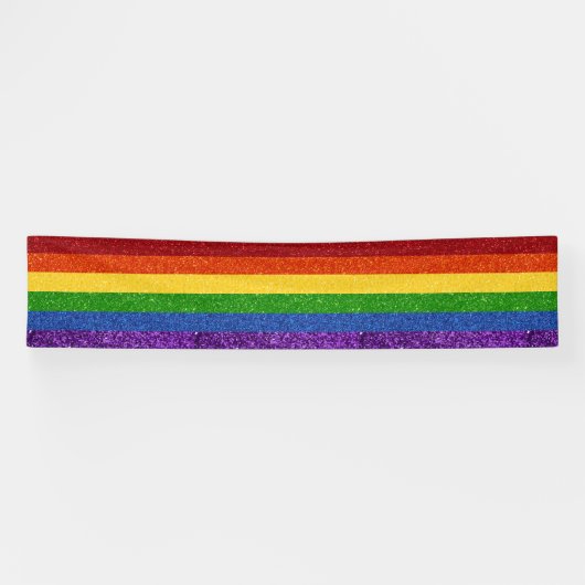 LGBT-Glitzer-Regenbogenfarben Banner (Horizontal)