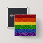 LGBT-Glitzer-Regenbogenfarben Button (Vorne & Hinten)