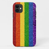LGBT-Glitzer-Regenbogenfarben Case-Mate iPhone Hülle (Rückseite)