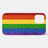 LGBT-Glitzer-Regenbogenfarben Case-Mate iPhone Hülle (Rückseite (Horizontal))