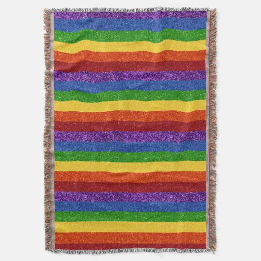 LGBT-Glitzer-Regenbogenfarben Decke (Vorderseite Vertikal)