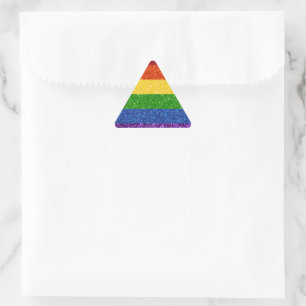 LGBT-Glitzer-Regenbogenfarben Dreieckiger Aufkleber