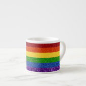LGBT-Glitzer-Regenbogenfarben Espressotasse (Vorderseite Rechts)