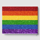 LGBT-Glitzer-Regenbogenfarben Gästebuch (Rückseite)