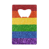 LGBT-Glitzer-Regenbogenfarben Geldbeutel Flaschenöffner (Rückseite)