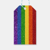LGBT-Glitzer-Regenbogenfarben Geschenkanhänger (Vorderseite)
