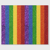 LGBT-Glitzer-Regenbogenfarben Geschenkpapier (Flach)