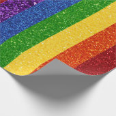 LGBT-Glitzer-Regenbogenfarben Geschenkpapier (Ecke)