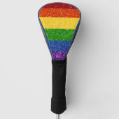 LGBT-Glitzer-Regenbogenfarben Golf Headcover (Vorderseite)