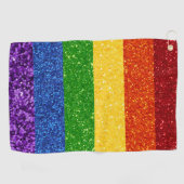 LGBT-Glitzer-Regenbogenfarben Golfhandtuch (Horizontal)