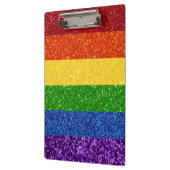 LGBT-Glitzer-Regenbogenfarben Klemmbrett (Links)