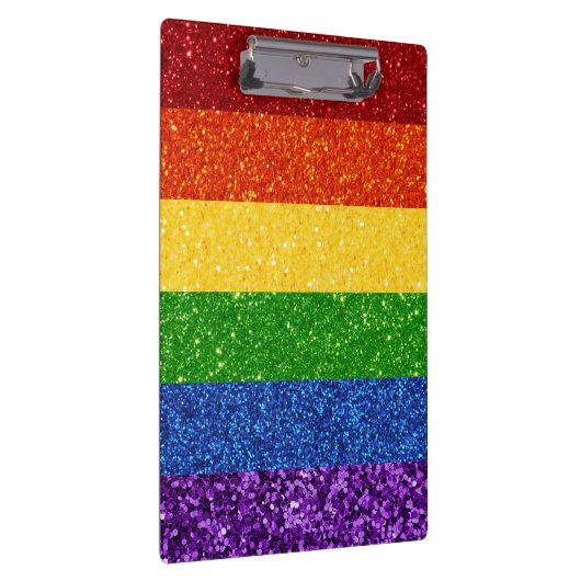 LGBT-Glitzer-Regenbogenfarben Klemmbrett (Rechts)
