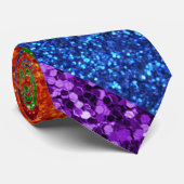 LGBT-Glitzer-Regenbogenfarben Krawatte (Gerollt)