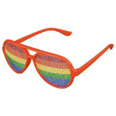 LGBT-Glitzer-Regenbogenfarben Partybrille (Schrägansicht)