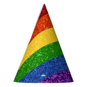 LGBT-Glitzer-Regenbogenfarben Partyhütchen (Links)