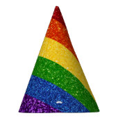 LGBT-Glitzer-Regenbogenfarben Partyhütchen (Rechts)