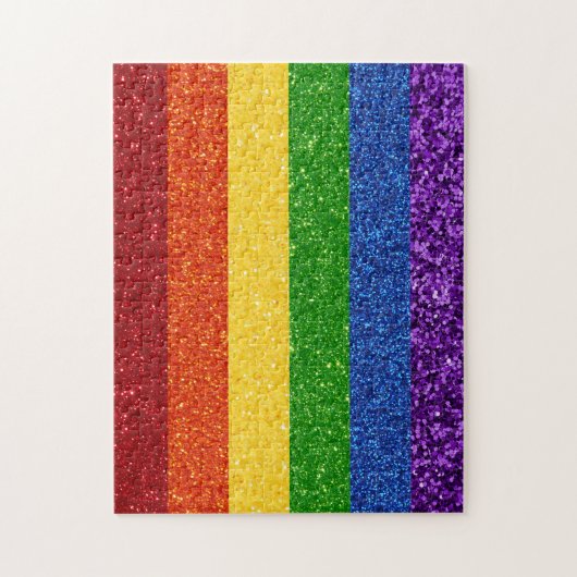 LGBT-Glitzer-Regenbogenfarben Puzzle (Vertikal)