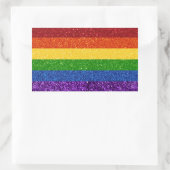 LGBT-Glitzer-Regenbogenfarben Rechteckiger Aufkleber (Tasche)