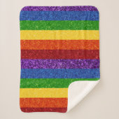 LGBT-Glitzer-Regenbogenfarben Sherpadecke (Vorderseite)