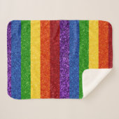 LGBT-Glitzer-Regenbogenfarben Sherpadecke (Vorderseite (Horizontal))