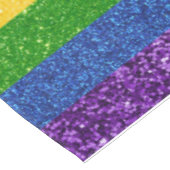 LGBT-Glitzer-Regenbogenfarben Tischdecke (Schrägansicht)