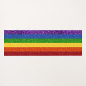 LGBT-Glitzer-Regenbogenfarben Yogamatte (Rückseite (Horizontal))