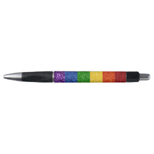 LGBT-Glitzer-Regenbogenflagge Kugelschreiber