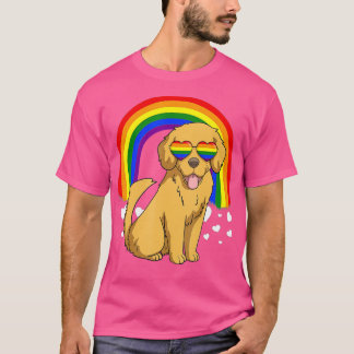 LGBT Golden Retriever Gay Pride Rainbow LGBTQ T-Shirt