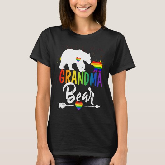 LGBT Grandma Bear Gay Pride Rights Rainbow Grandma T-Shirt (Vorderseite)
