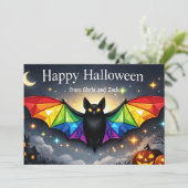 🎃🌈LGBT Gruselig & Fabelhaft   Einladung (Stehend Vorderseite)