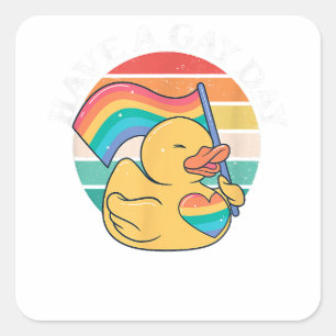 LGBT haben schwul-tagsfsonnen Gay Pride LGBTQ Quadratischer Aufkleber