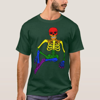 Lgbt Halloween Kostüm Gay Skeleton Que Pride Ra T-Shirt
