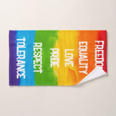 LGBT-Handtuch mit Regenbogenflagge - Stolz & Gleic Handtuch (Handtuch)