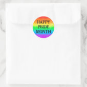 LGBT HAPPY PRIDE MONAT | Regenbogenflagge Runder Aufkleber (Tasche)