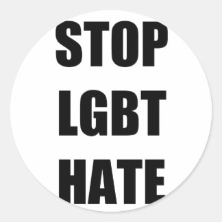LGBT-Hass stoppen Runder Aufkleber