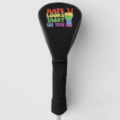 LGBT Hate sieht auf deiner Stolz Groovy tückisch a Golf Headcover (Vorderseite)