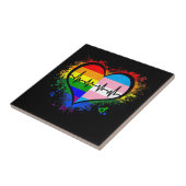 LGBT Heartbeat EKG Shirt Gay Lesbian Transgender L Fliese (Seite)